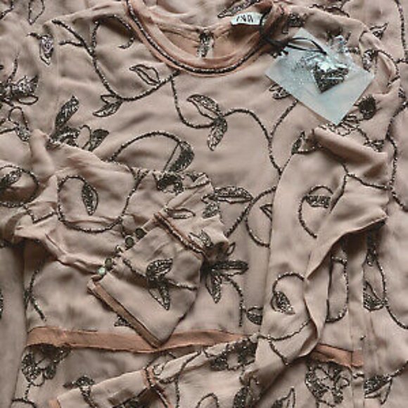 ZARA LIMITED EDITION LONG DRESS WITH APPLIQUÉS - Picture 8 of 16